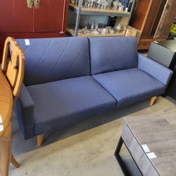 Blue Futon Click-Clack Sofa