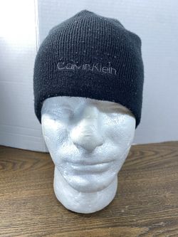 Calvin Klein Beanie Men’s Reversible Gray Beige Hat Stocking Cap Winter Adult