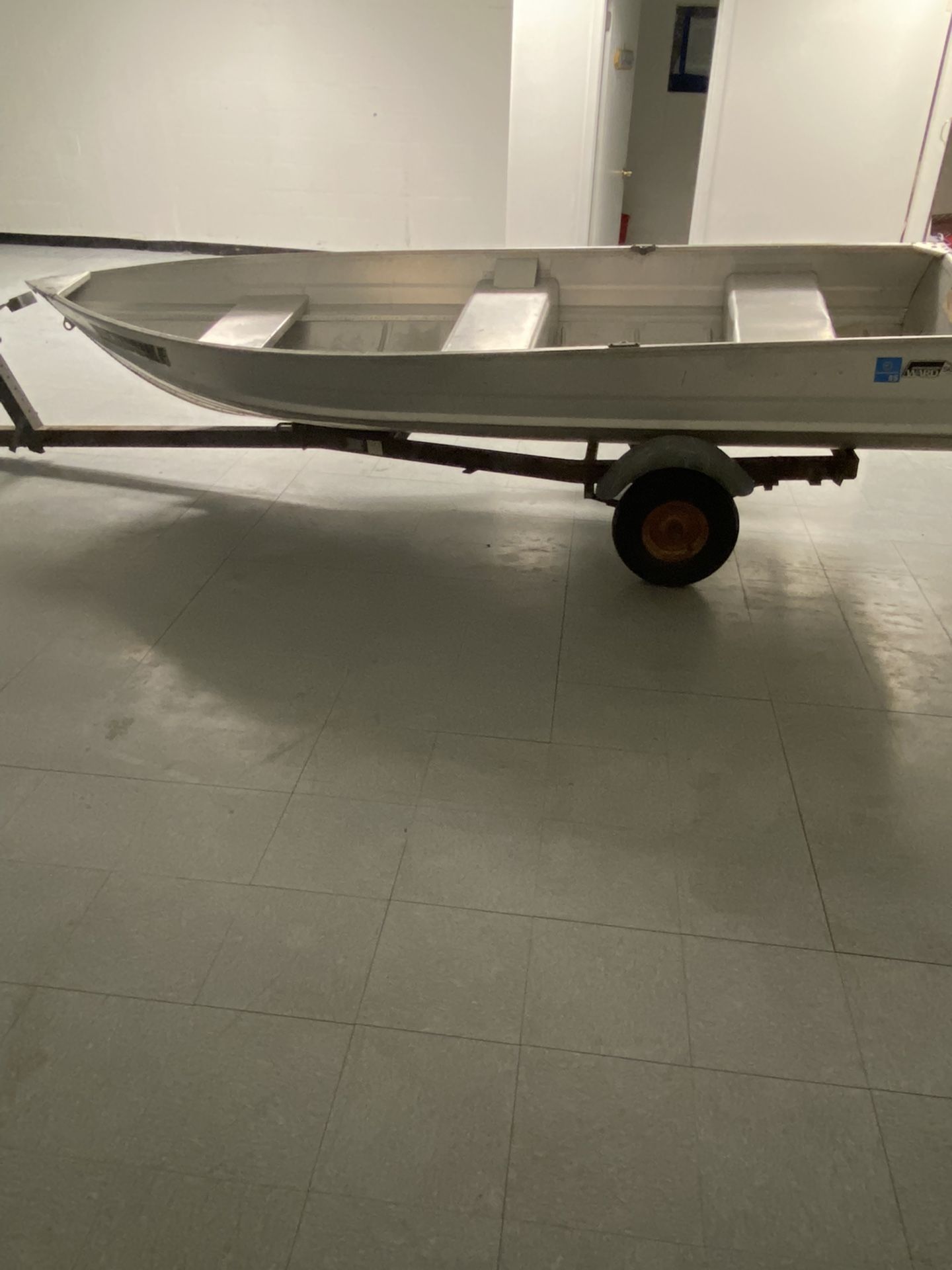 12 Ft Row Boat With Trailer 