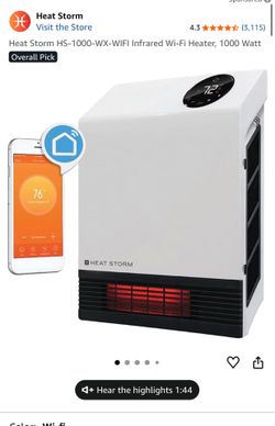 NEW - WiFi Wall Heater Retails - $117