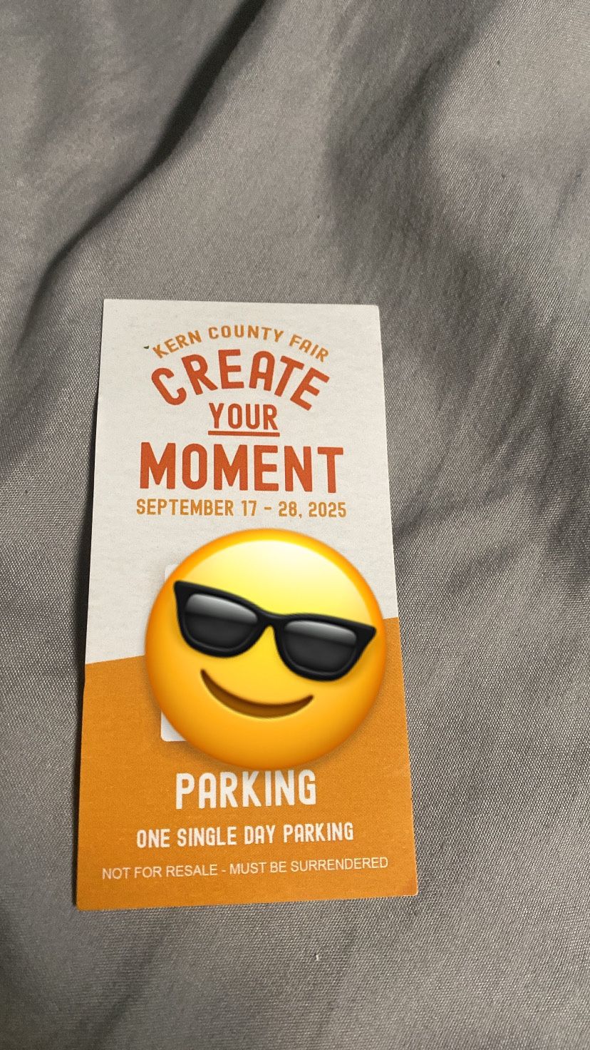 Kern County Fair Parking Ticket