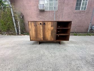 West Elm Rustic Reclaimed Wood Buffet Cabinet Entertainment Center Tv Stand Credenza