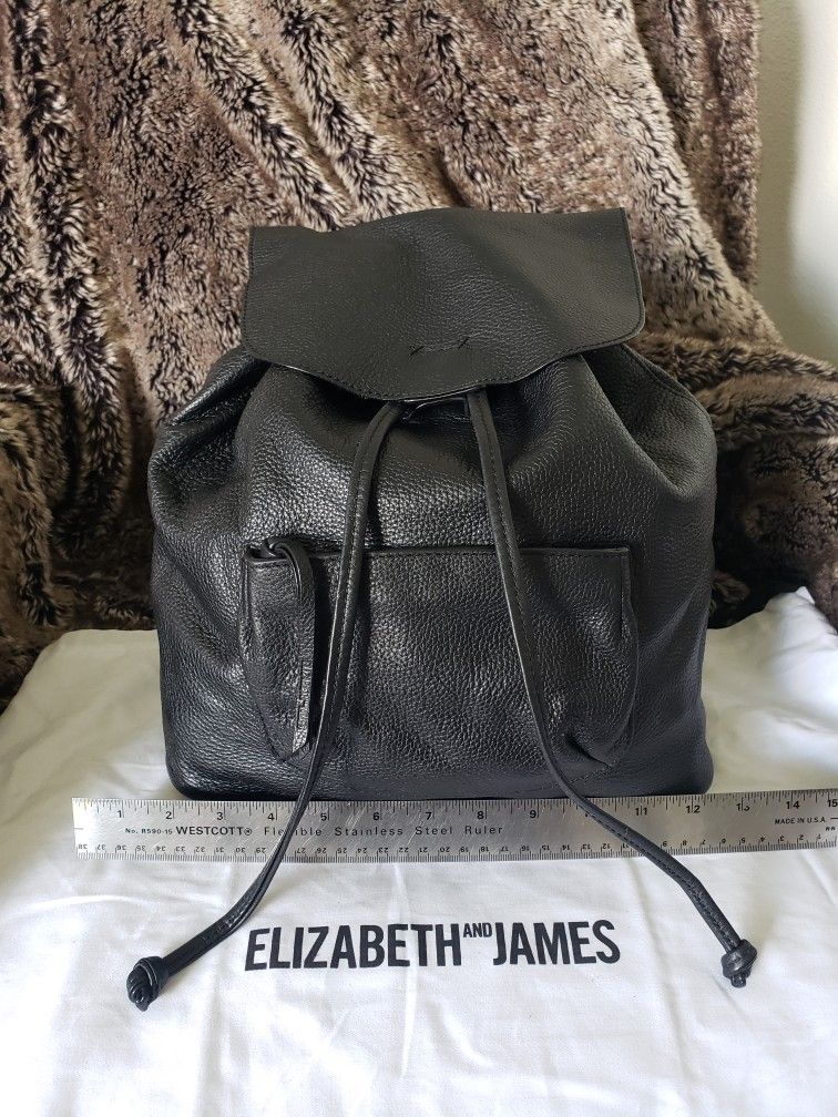 Elizabeth & James Langley Leather Backpack, Black
