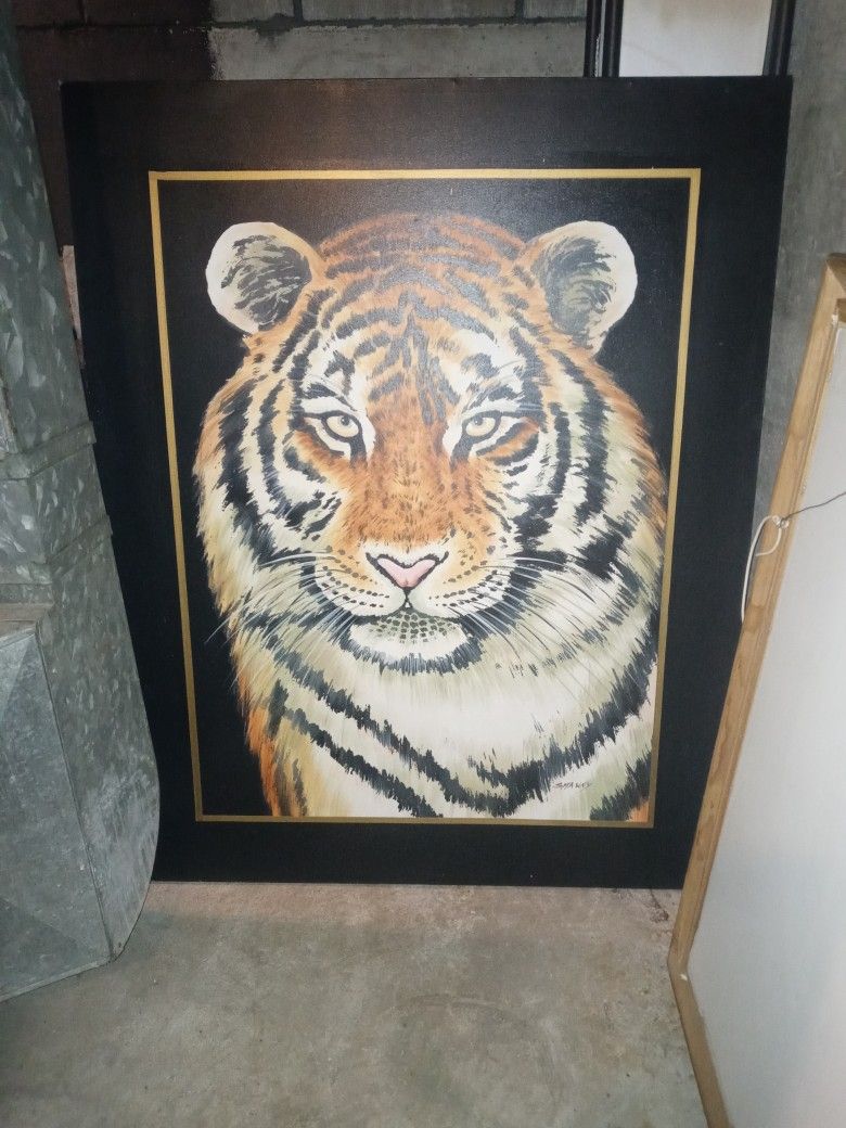 OIL TIGER PICTURE. SIGN