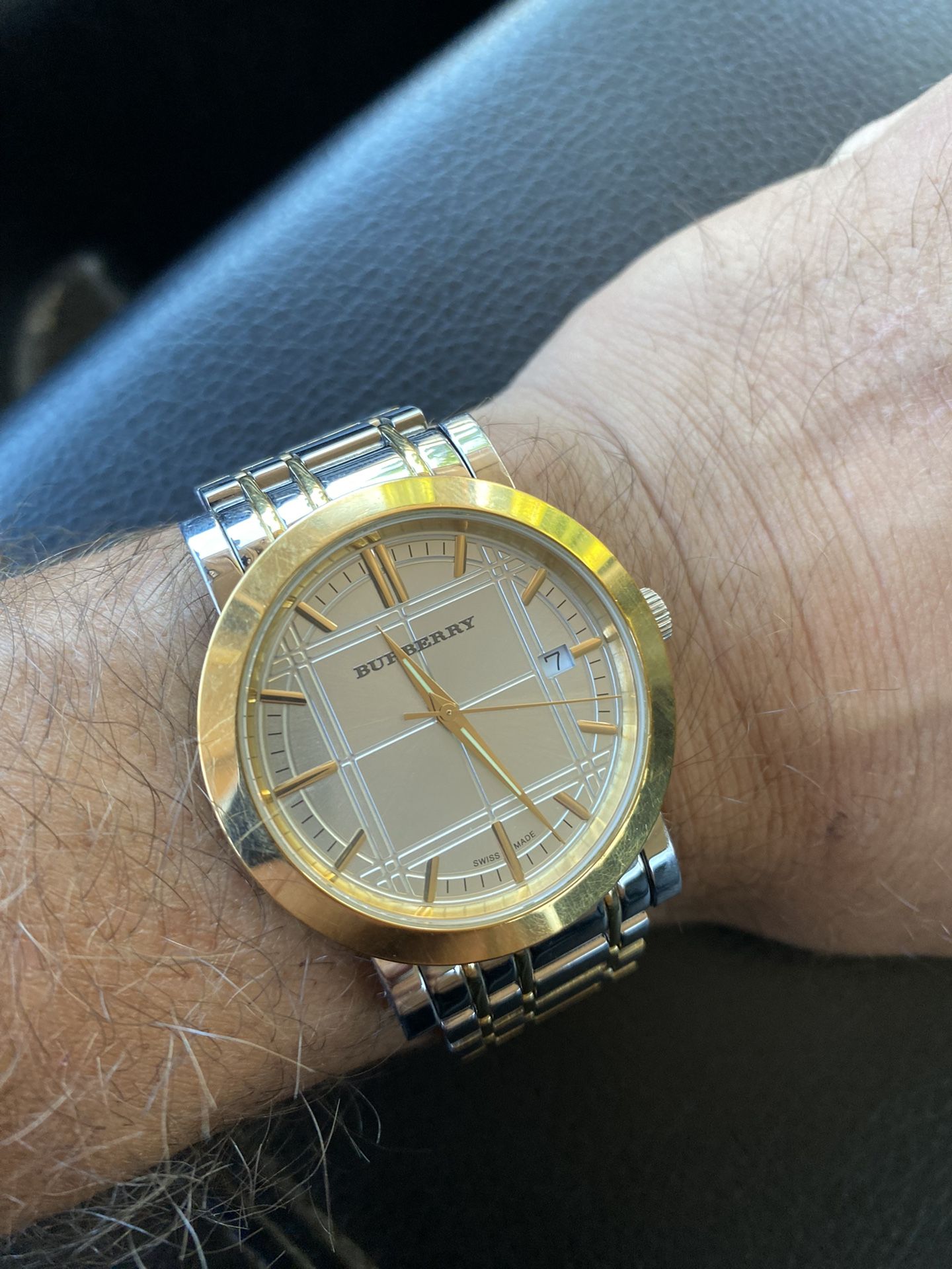 Will Trade For Another Watch Burberry Bu1358 Watch Mens Steel And Gold Plate Swiss Quartz 150 for Sale in Poway CA OfferUp