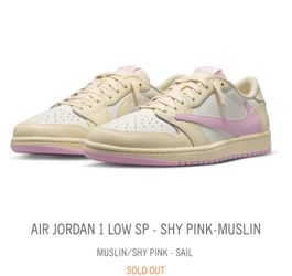 AIR JORDAN 1 LOW SP - SHY PINK-MUSLIN