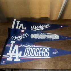 Dodgers All 3 Banner Flags.  