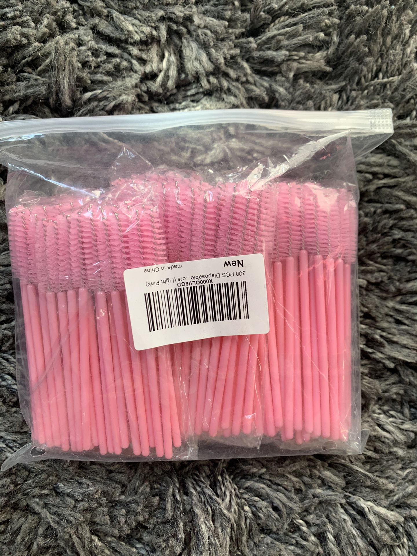 Disposable Light Pink Eyelash Brushes Mascara Wands Makeup Brush Kit Cosmetic Applicators (50Pcs X 6 Pack)