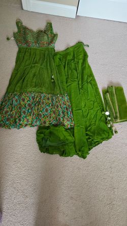 Green Indian plazo Set