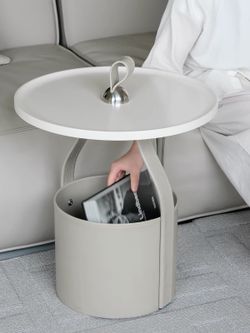 Hermes-inspired Leather Table / Shelf