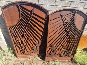 2 Ornamental Iron Gates $300 OBO
