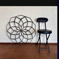 One New Lightweight  Large Geometric Metal Wall Sculpture Decor Art 30.5x30.5