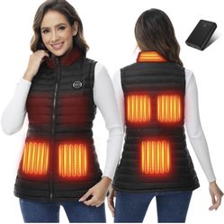 Heated Vest Women with Battery Pack Included, Lightweight Warm Electric Heated Jacket, Rechargeable Heating Vest