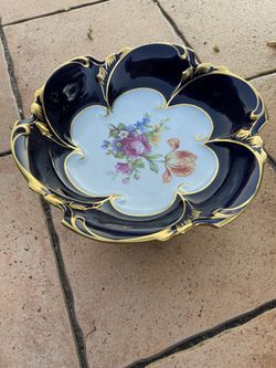 Vintage Collectible JLMENAU echt. Kobalt East-Germany Bowl