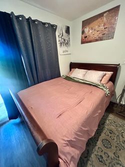 Queen Bed Frame and Mattress