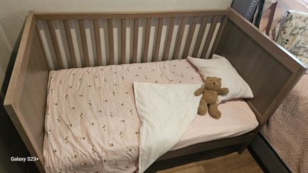 Ikea Crib, Bookcase And Dresser Brown $200