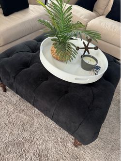 Black Tufted Ottoman