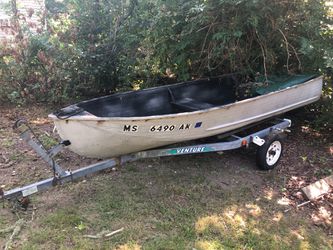 16ft aluminum boat with trailer
