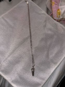 Silver Chain With Moissanite St.jude