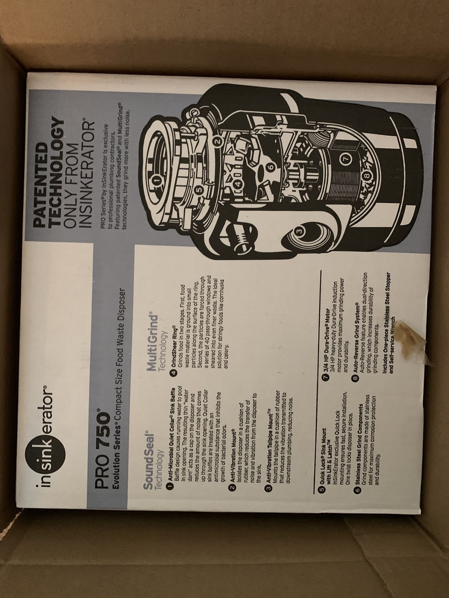 InSinkErator Pro 750 (Brand New Garbage Disposal)