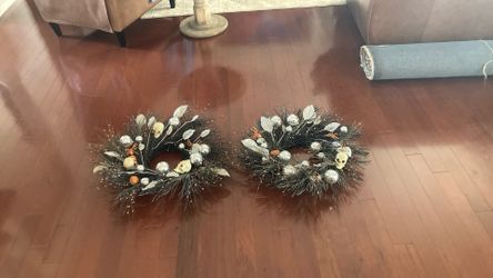 Pair Of Halloween Wreath