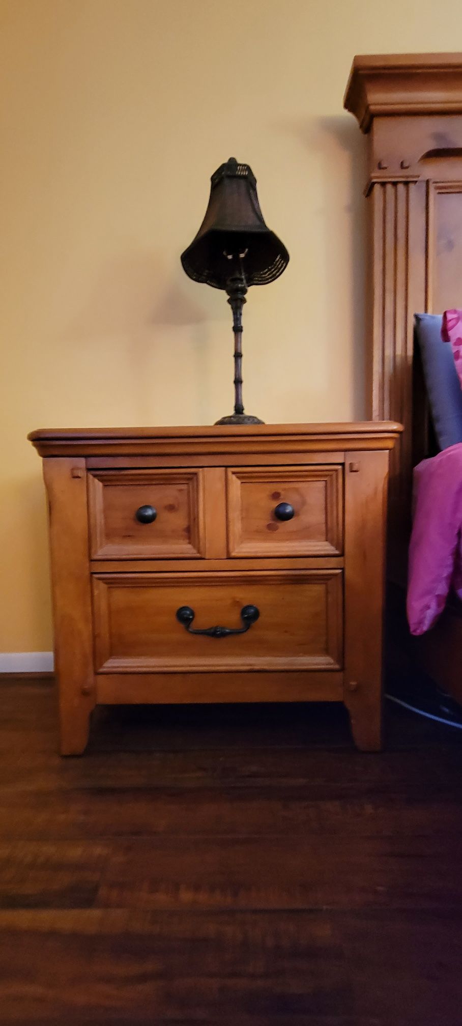 Bedroom Cabinet Nightstand Set Wood