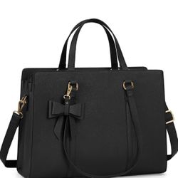 Laptop Bag for Women Laptop Tote Bag Computer Bag Briefcase Black