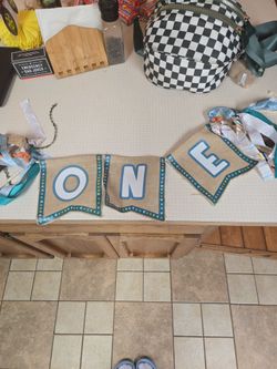 1st Birthday banner for highchair