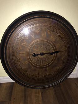 30” Beautiful  Bronze Colored Clock