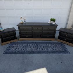 ✨ Elegant 3-Piece Modern Oak Dresser & Nightstand Set ✨