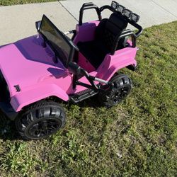 Pink Jeep Power Wheeler