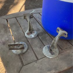 Antique cast-iron wall mount handrail brackets