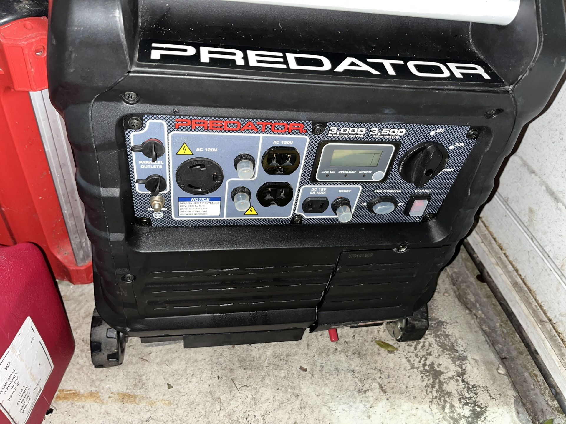 Predator 3500 watt Generator Inverter Purrs Like A Kitten