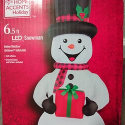 6.5 Ft LED Snowman Airblown, Inflatable Snowman, Christmas Airblown, Christmas Decorations, Christmas Stuff