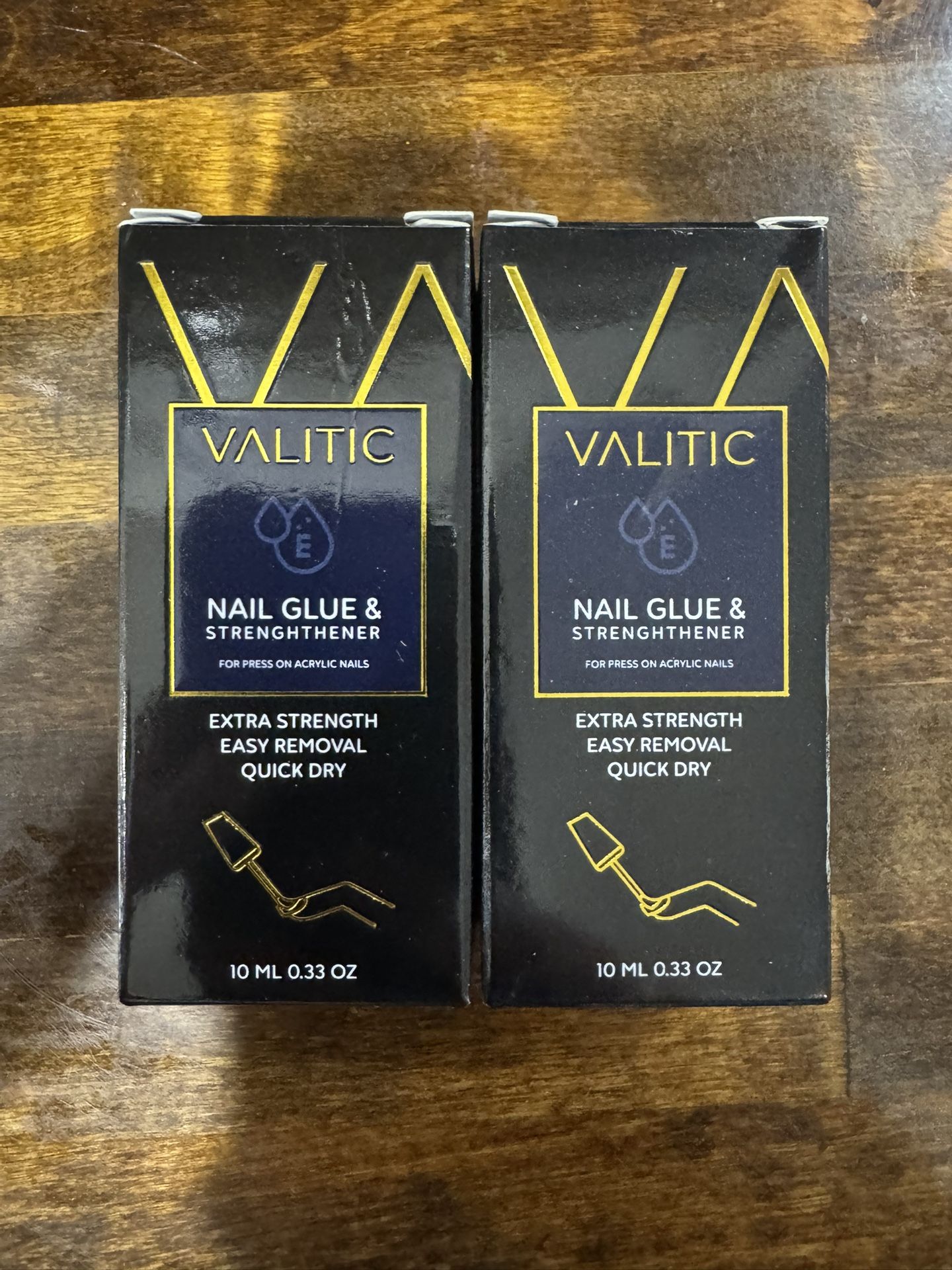 Valitic Strong Nail Glue and Strengthener for Acrylic and Press On Nails 2 PACK