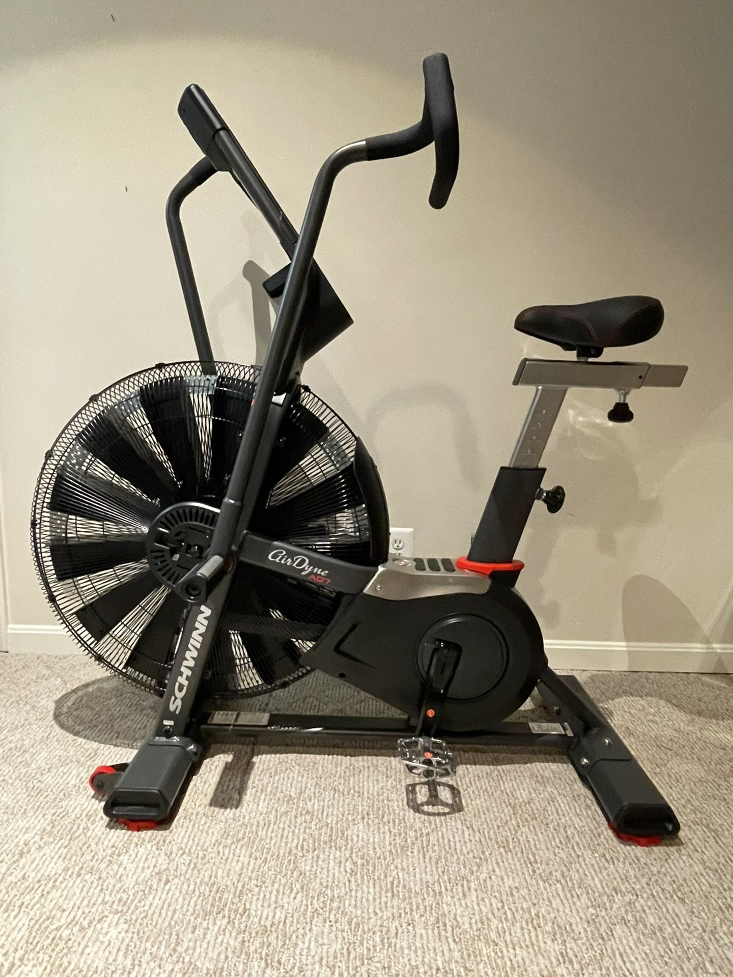 New Schwinn Airdyne AD7 Excercise Bike And Equipment Mat