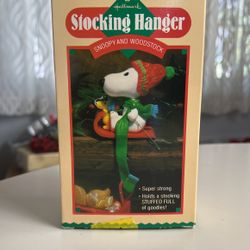Vintage Snoopy And Woodstock Stocking Hanger