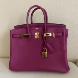  Hermes Rose Pourpre Bag 25
