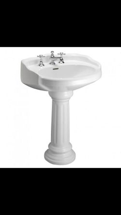 Pedestal sink w/fixture