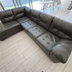 Gray Sectional Couch – $300