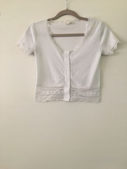 White Boho Top | Women’s Medium 