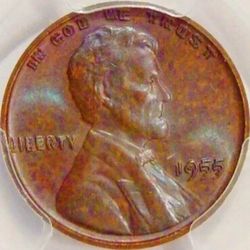 1955 1c DOUBLED DIE OBVERSE MAJOR LINCOLN CENT VARIETY
