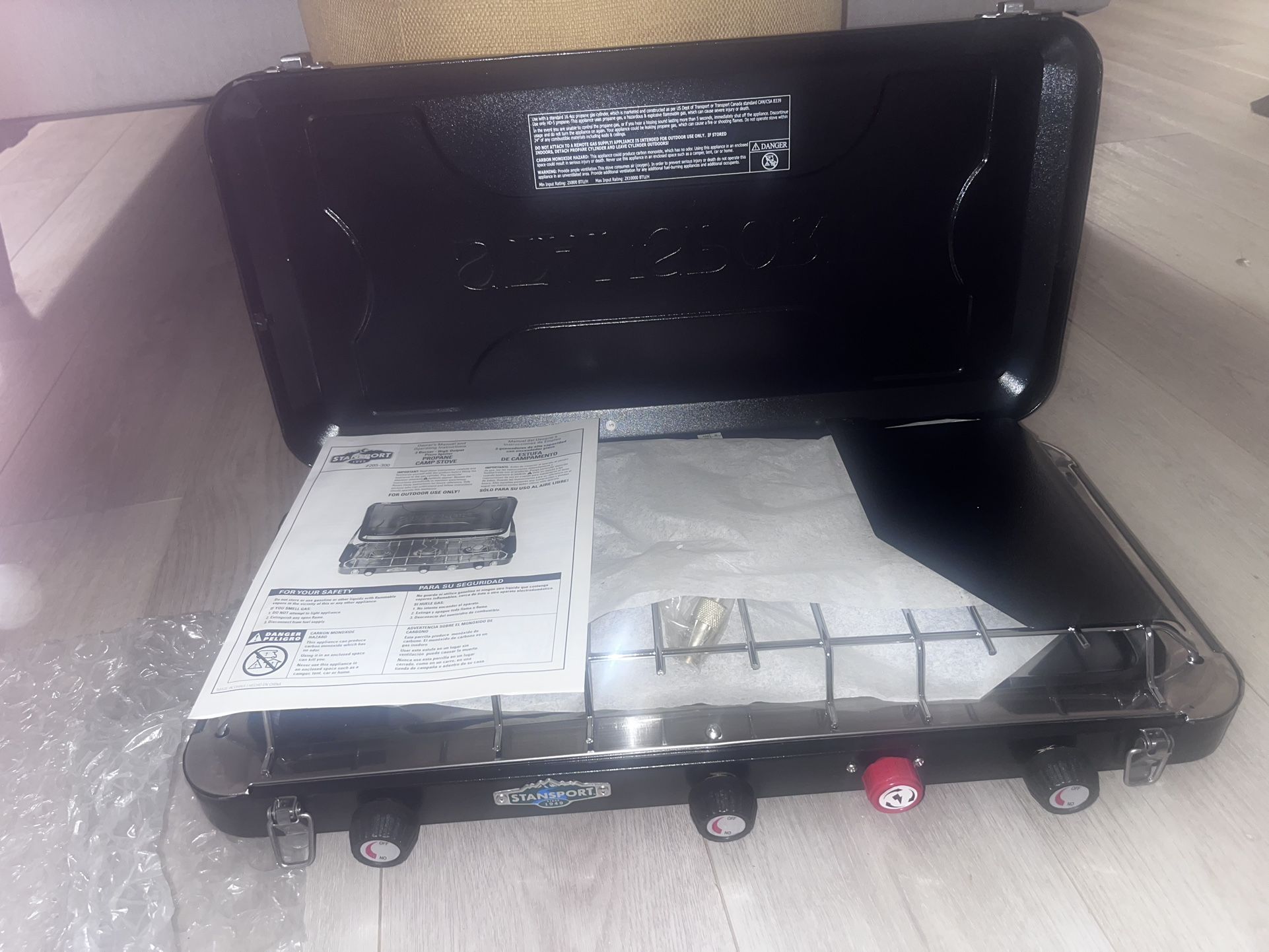 propane camping stove brand new