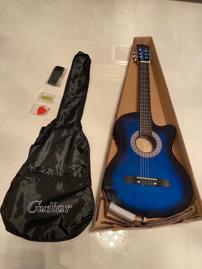 Blue Guitar By Best Choice Products 39in Beginner Guitar Set