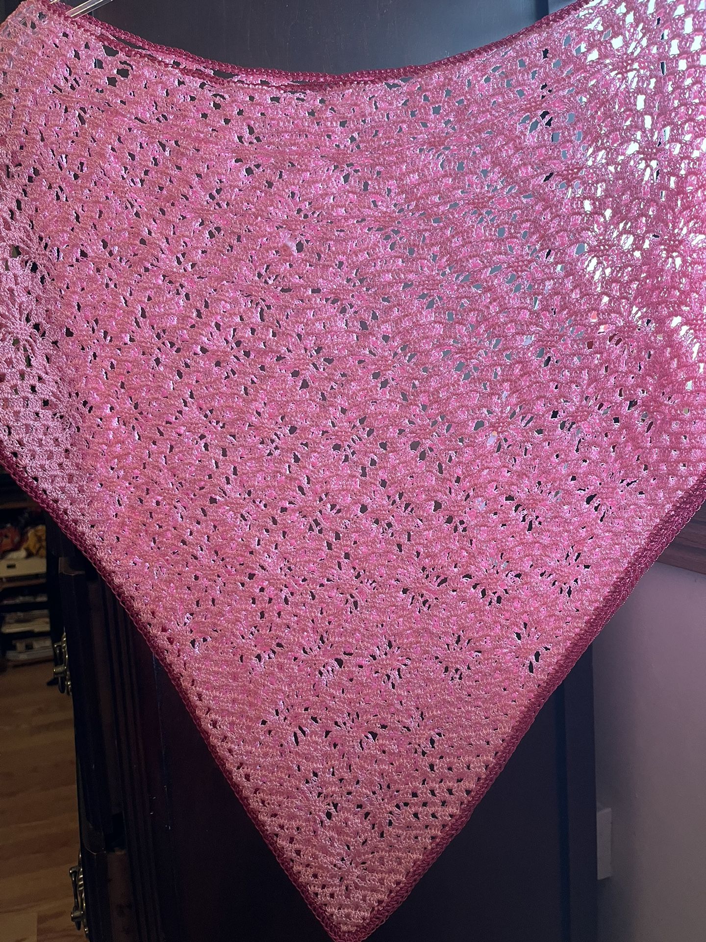 Beautiful Handmade Lacy Poncho - Rayon Thread
