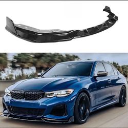 Fits 2019-22 for BMW G20 3 Series 330I M Sport M340I Front Bumper Lip Gloss Black-3pcs