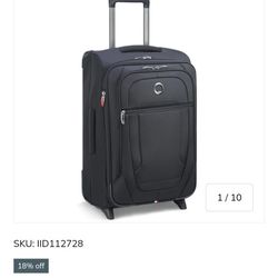 Delsey Helium DLX Expandable 2wheel Carry On Blk