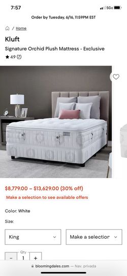 Mattress kluft pillow top medium plush king size brandnew