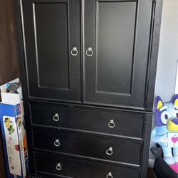 Black Armoire dresser 