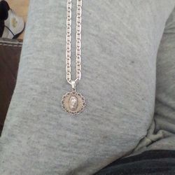 Sterling Silver Chain And Pendant 